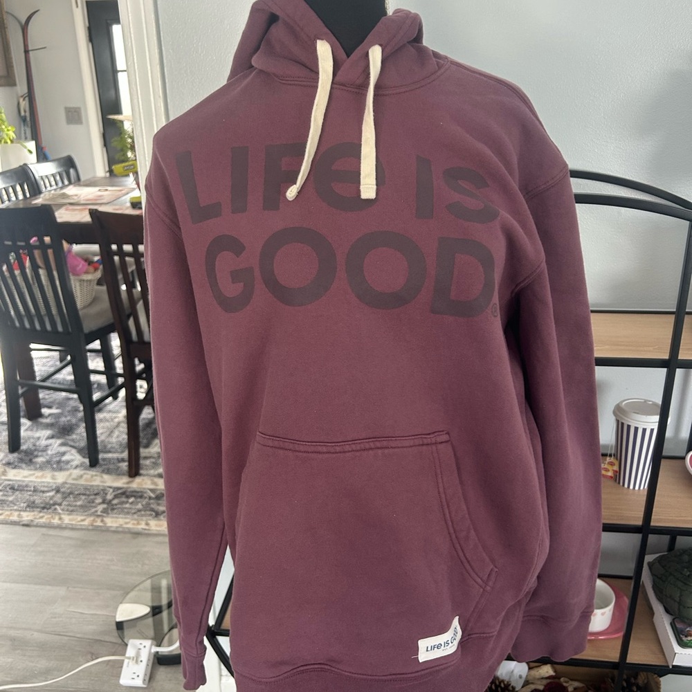 Life Is Good Men's Maroon Hoodie